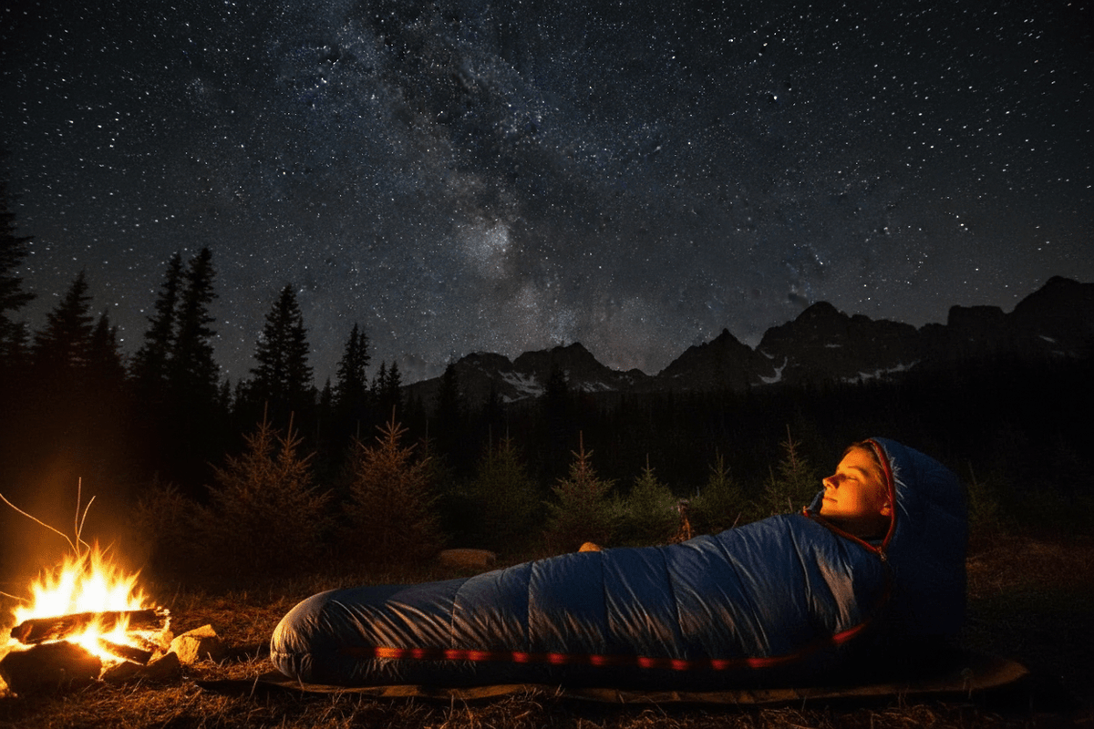 Sac de couchage grand froid | Duvet d'Oie Blanche - 15°C - Camping Aventurier