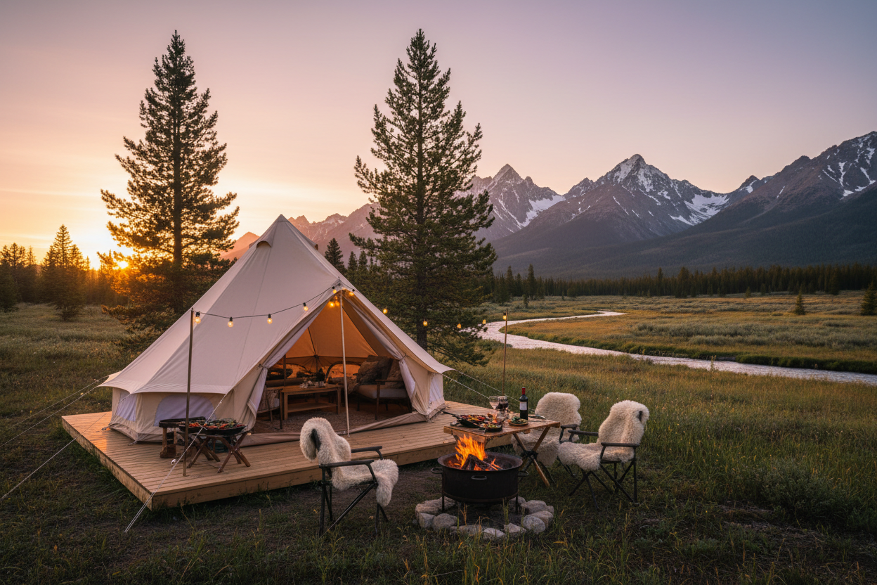 Camping premium en pleine nature