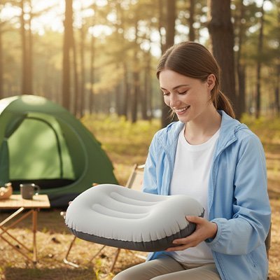 Coussin gonflable | Ultra - confort - Camping Aventurier