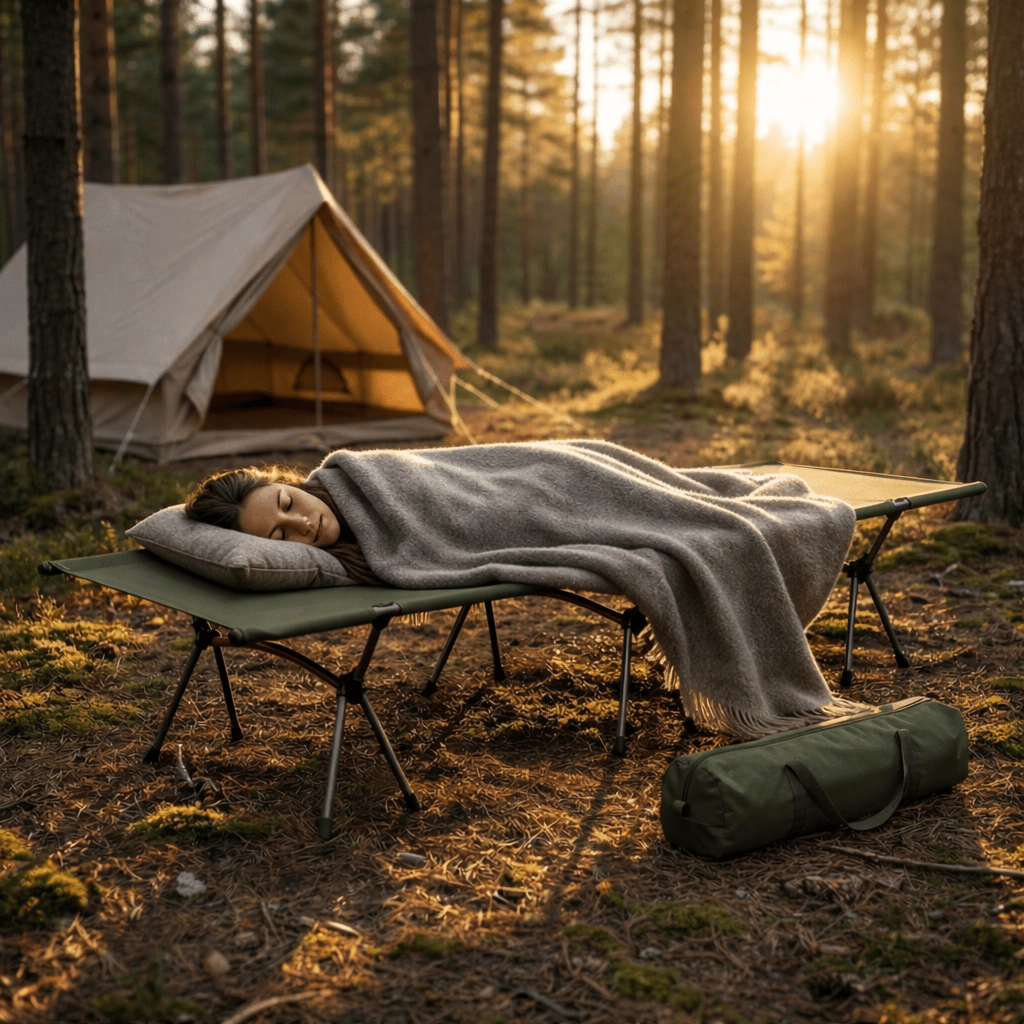 Lit de camp pliable | Ultraléger 2,2kg - Camping Aventurier