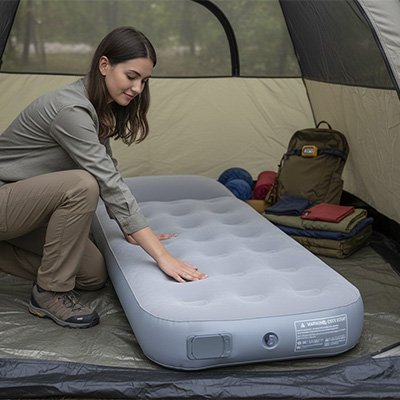 Matelas gonflable 1 personne | UltraConfort - Camping Aventurier