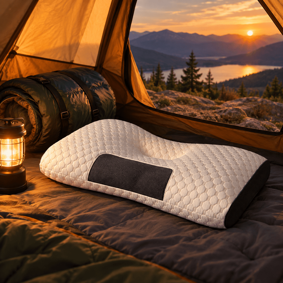 Oreiller de Camping | Confort Cervical & Soutien Ergonomique - Camping Aventurier
