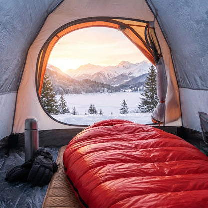 Sac de couchage grand froid | Momie duvet d'oie - Camping Aventurier