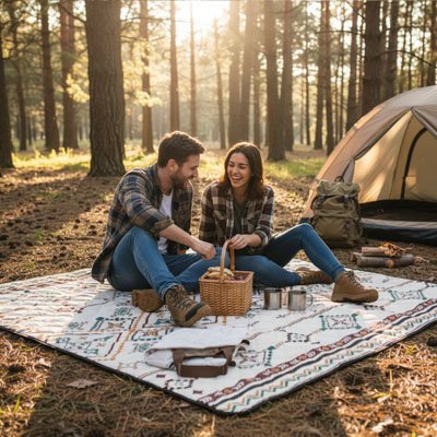 Tapis de sol pour camping | Anti-Sable Confort - Camping Aventurier
